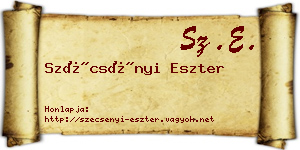 Szécsényi Eszter névjegykártya